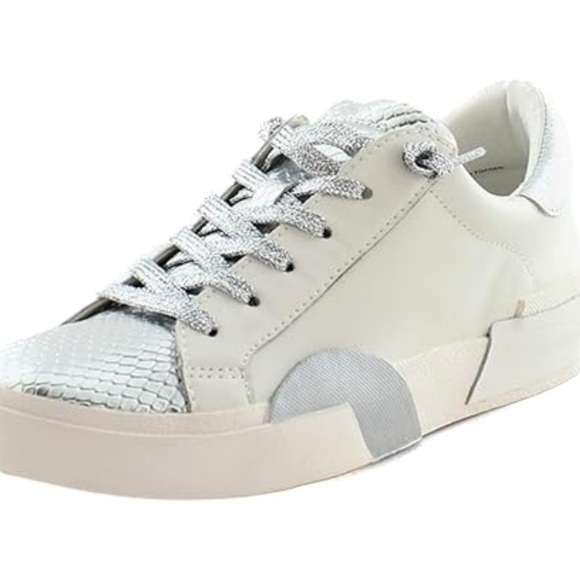 Dolce Vita Shoes - Dolce Vita White and Silver Sneakers with Minimalist Design